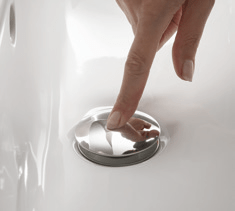 Bonde clic-clac sur un lavabo Vernis Blend de Hansgrohe