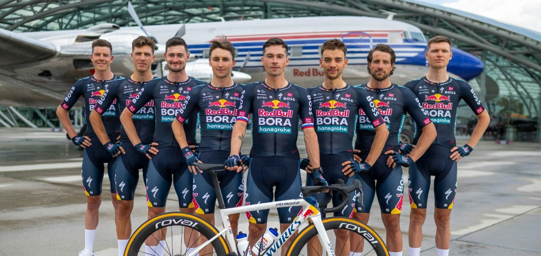 Les coureurs de l'équipe Red Bull-BORA-hansgrohe